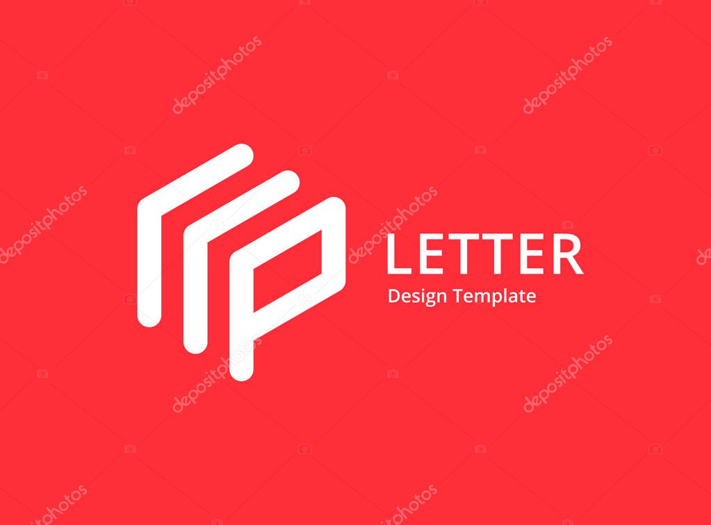 Letter P logo icon design template elements