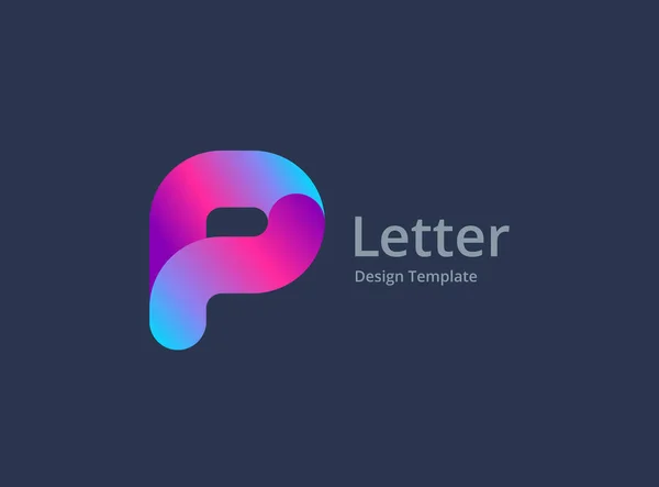 Letter P 로고 아이콘 디자인 템플릿 요소 — 스톡 벡터