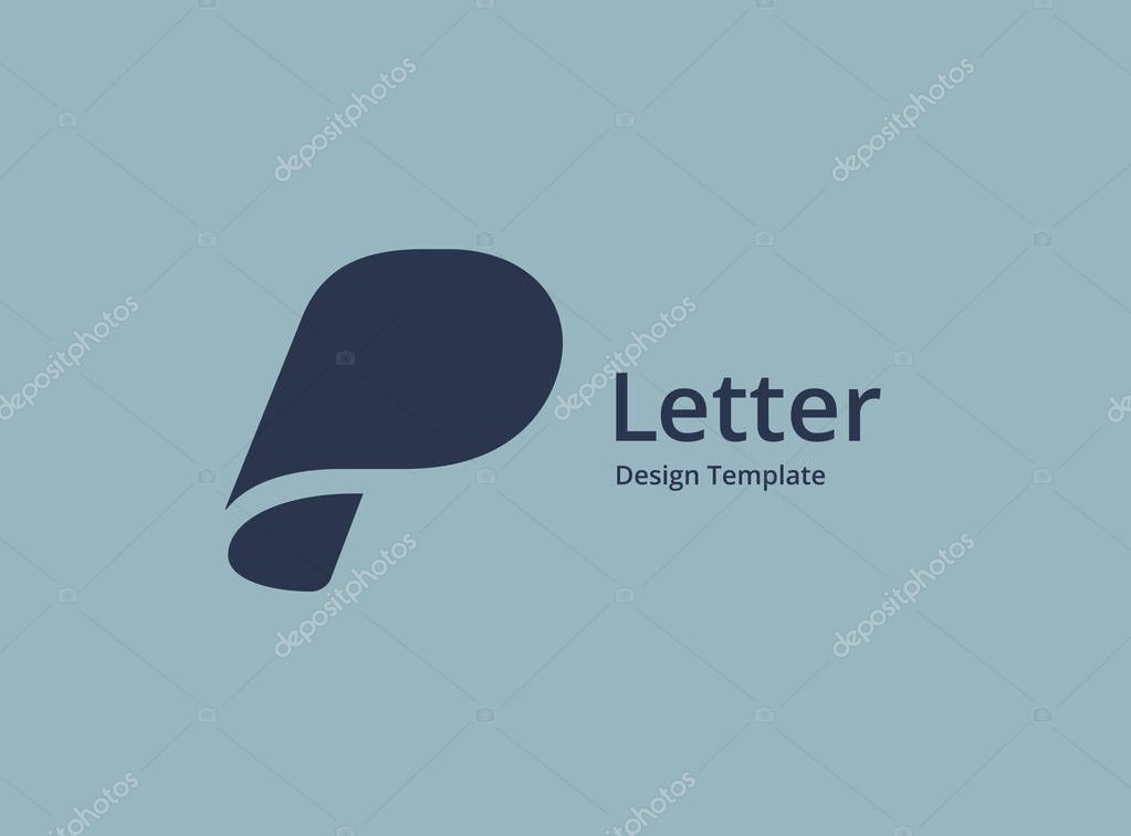 Letter P logo icon design template elements