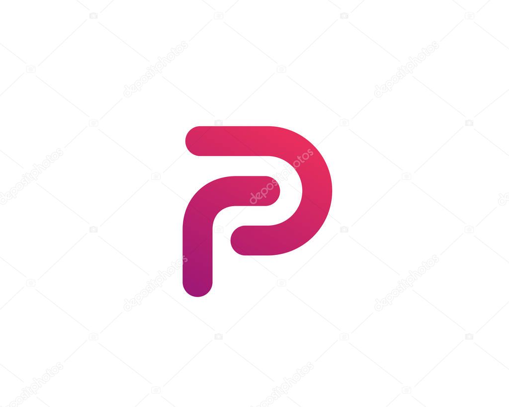 Letter P logo icon design template elements