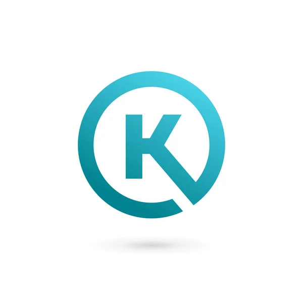 Elemen desain ikon logo huruf K - Stok Vektor