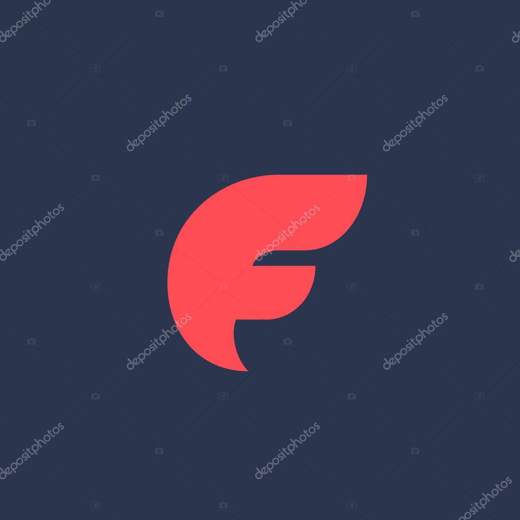 Letter F logo icon design template elements
