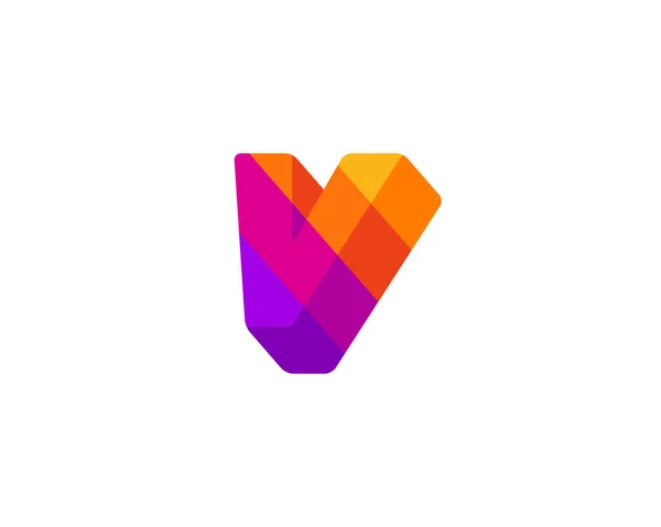 Carta V logotipo ícone design elementos de modelo — Vetor de Stock
