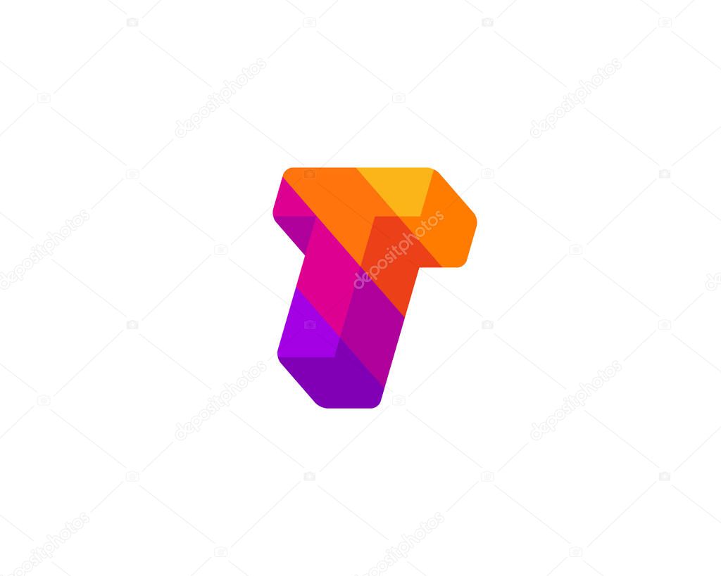 Letter T logo icon design template elements