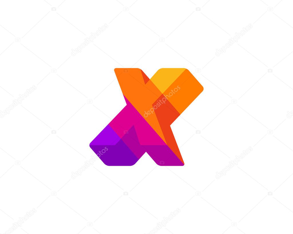 Letter X logo icon design template elements