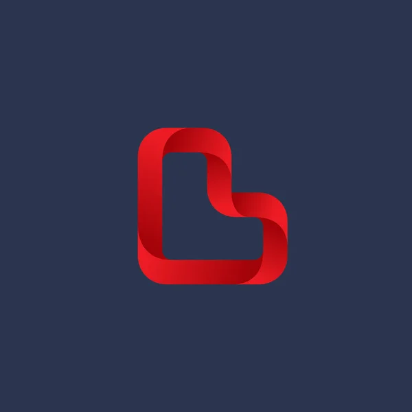 Písmeno L srdce logo ikonu prvky návrhu šablony — Stockový vektor