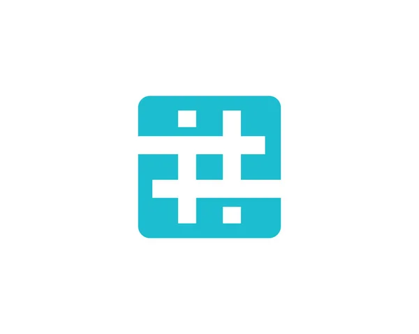 Hashtag symbole logo icône conception éléments de modèle — Image vectorielle