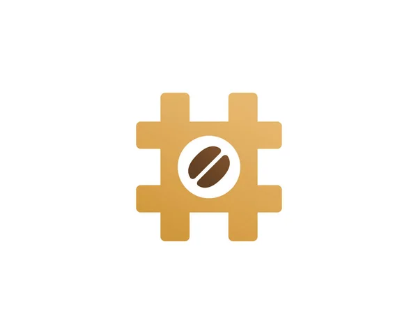Гештег символ кави значок дизайну елементів шаблону — стоковий вектор