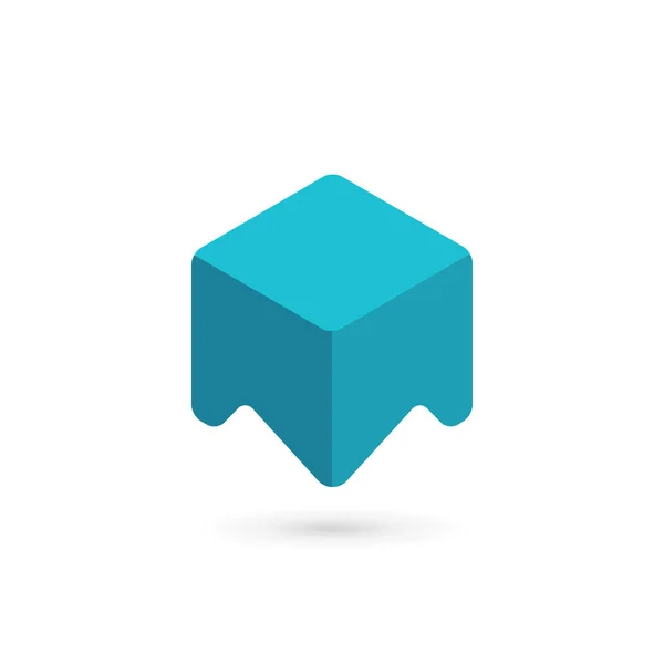 Letra M cubo icono de elementos de plantilla de diseño — Vector de stock