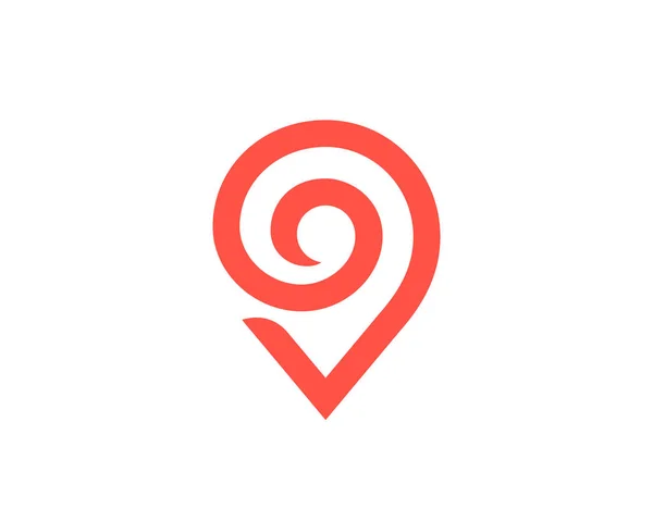 Geotag veya konum PIN logosu simge tasarımı — Stok Vektör