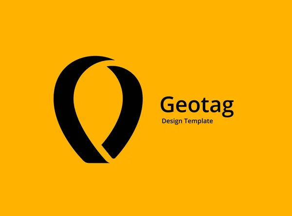 Diseño del icono del logotipo del pin de geoetiqueta o ubicación — Vector de stock