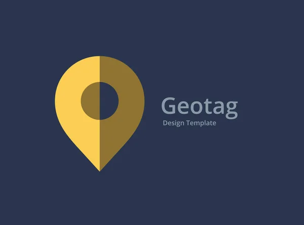 Geotag lub lokalizacja logo PIN ikona projekt — Wektor stockowy