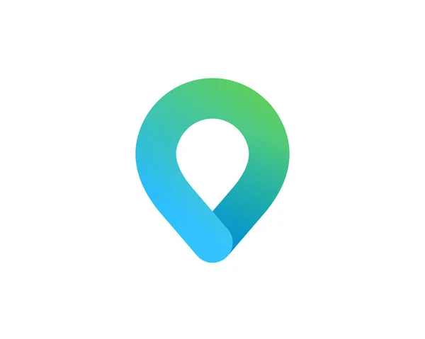 Design de ícone de logotipo de pino de localização ou Geotag — Vetor de Stock