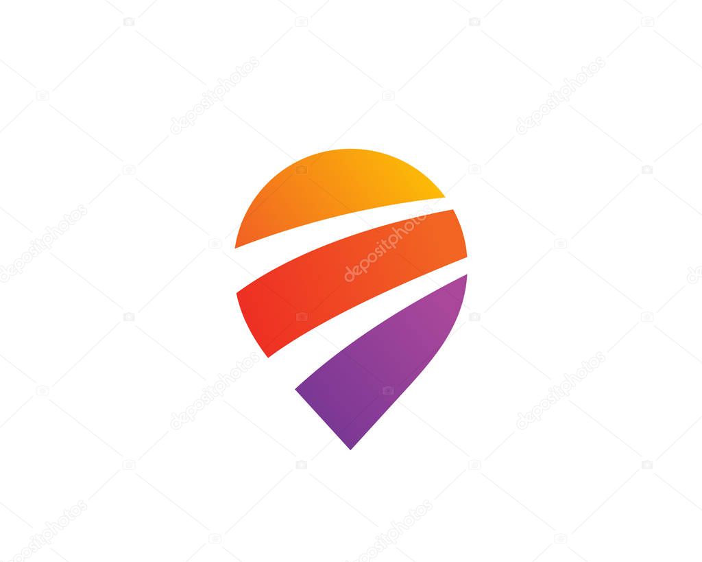 Geotag or location pin logo icon desig