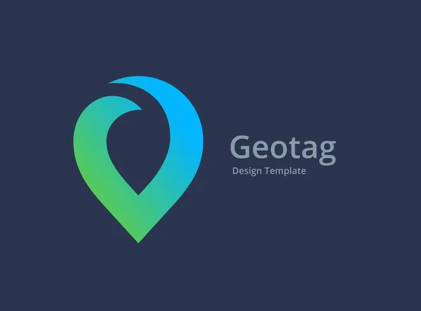 Geotag lub lokalizacja logo PIN ikona projekt — Wektor stockowy