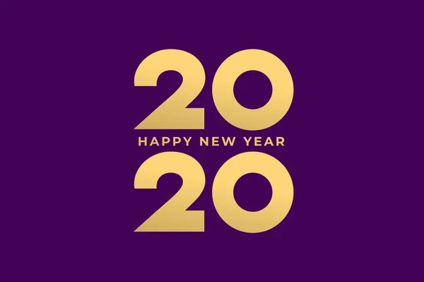 Feliz año nuevo 2020 diseño de tarjetas de felicitación — Archivo Imágenes Vectoriales