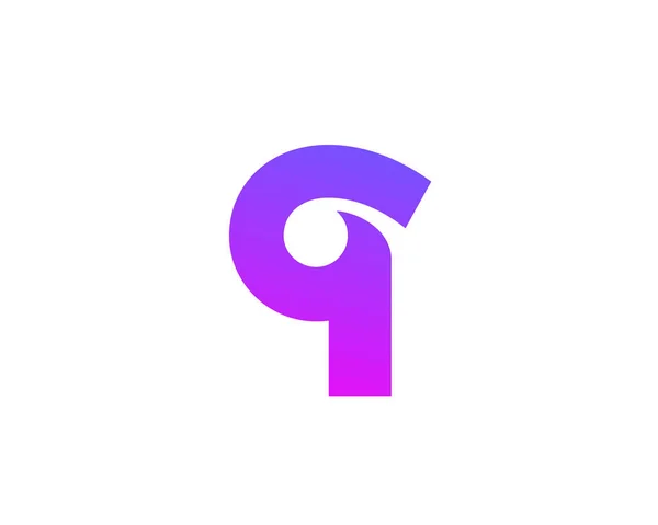 文字Qロゴアイコンデザインテンプレート要素 — ストックベクタ