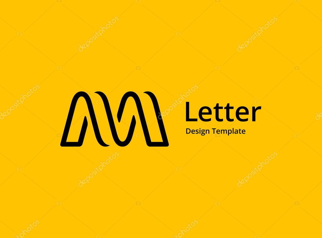 Letter M logo icon design template elements
