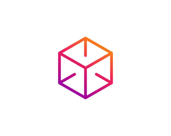 Cubo Letra Número Logotipo Ícone Design Elementos Modelo — Vetor de Stock