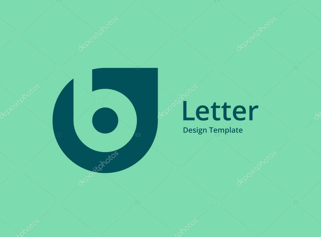 Letter B eco leaves logo icon design template elements