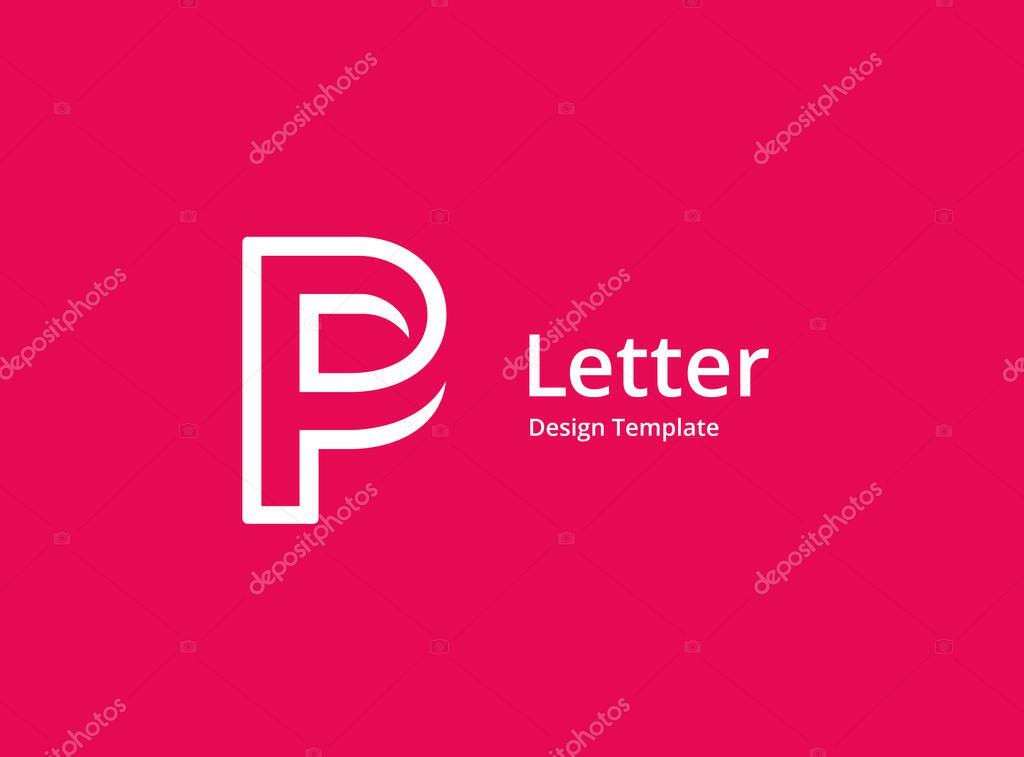 Letter P logo icon design template elements