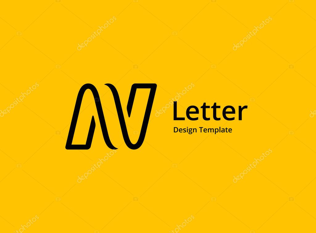 Letter N logo icon design template elements