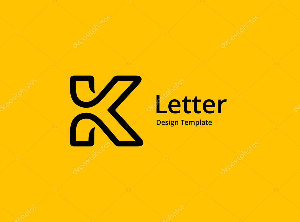 Letter K logo icon design template elements
