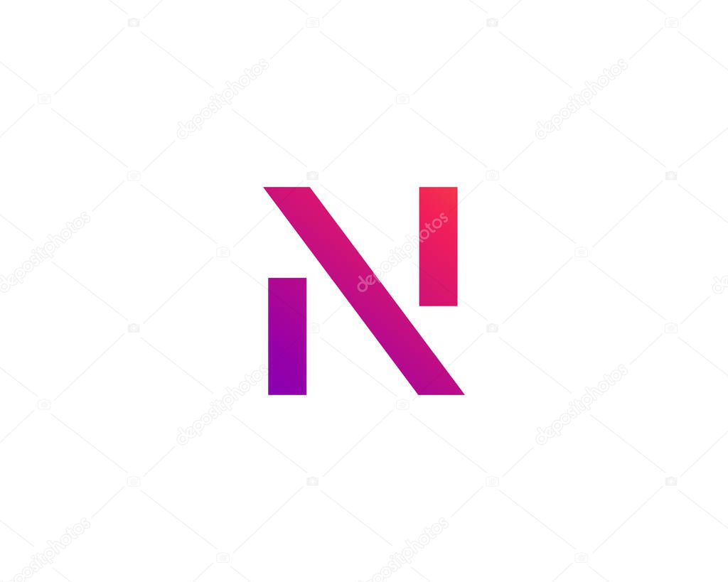 Letter N logo icon design template elements