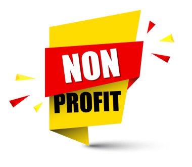 kar amacı gütmeyen sarı vektör afiş