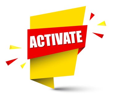 sarı vektör afiş etkinleştirmek