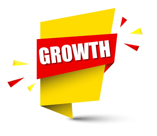 Crescimento Banner Vetorial Amarelo — Vetor de Stock