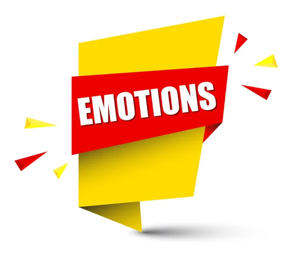 Amarelo Vetor Banner Emoções —  Vetores de Stock