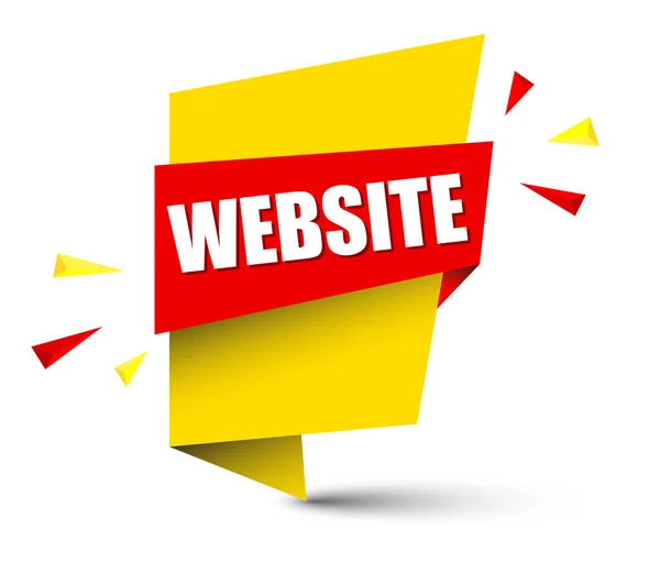 Sitio Web Banner Vector Amarillo — Vector de stock