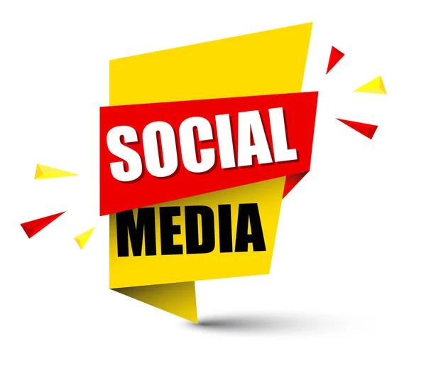 Banner Vettoriale Giallo Social Media — Vettoriale Stock