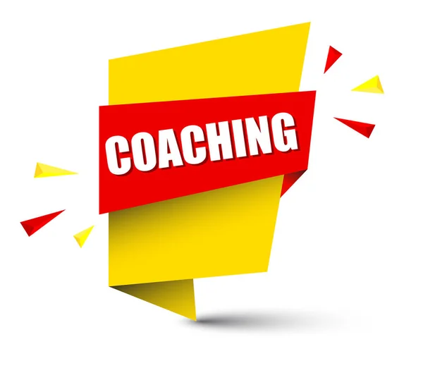 Bannière Jaune Coaching — Image vectorielle