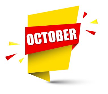 sarı vektör afiş Ekim