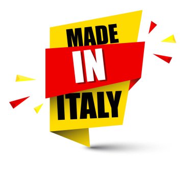 İtalya'da yapılan sarı vektör afiş