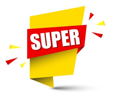 sarı vektör banner süper