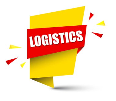 sarı vektör afiş lojistik