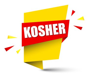 Sarı vektör afiş Koşer