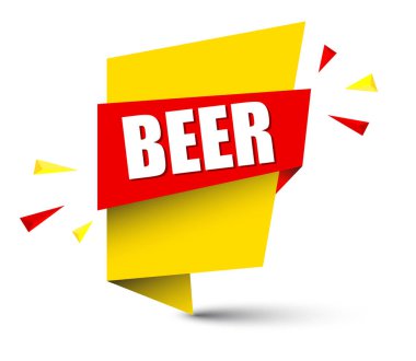 Sarı vektör afiş bira