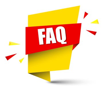 Sarı vektör banner SSS