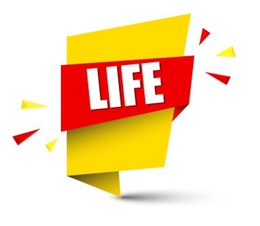 Sarı vektör afiş hayat