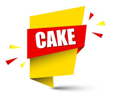 Sarı vektör afiş kek