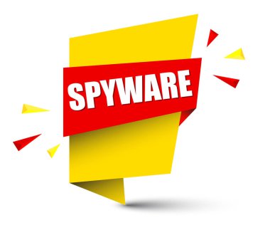 Sarı vektör afiş spyware
