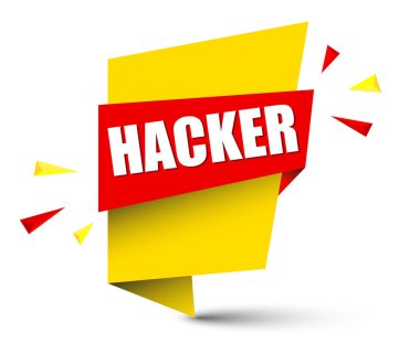 Sarı vektör afiş hacker