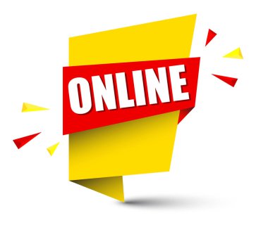 Sarı vektör banner online