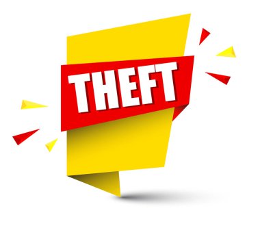 Sarı vektör afiş hırsızlık