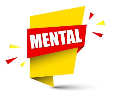 Sarı vektör afiş zihinsel