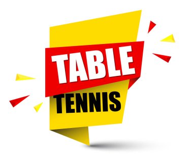 Sarı vektör afiş Masa Tenisi
